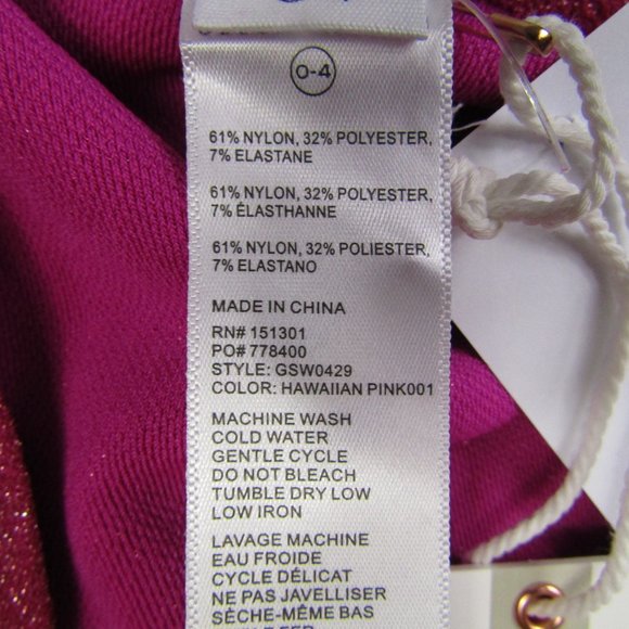 Good American NEW XS-XL Size 0-4 Pink Sparkle Glitter Tie Sarong Beach Summer - Picture 5 of 7